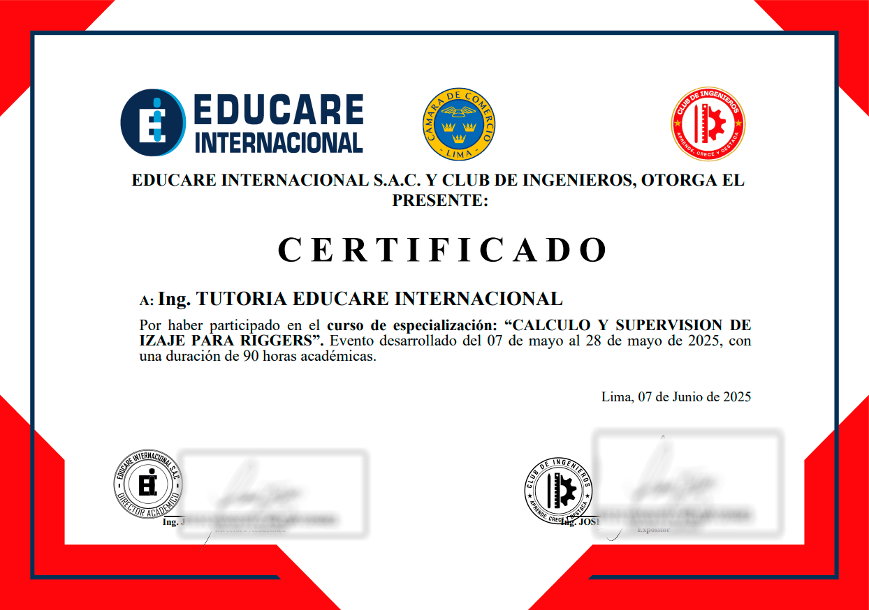 Certificado del Curso de Análisis de Cuencas Hidrográficas con QGIS por Club de Ingenieros, Educare Internacional y CCL
